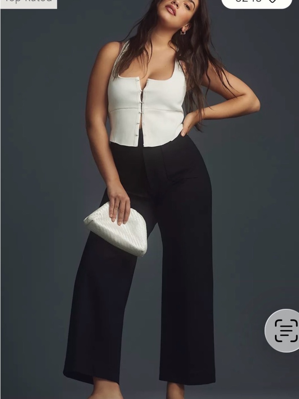 Anthropologie Black Wide-Leg High-Waist Pants